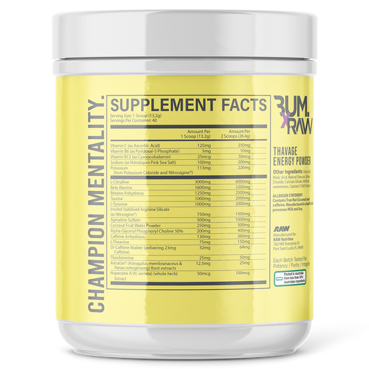 CBUM THAVAGE Pre-Workout by RAW