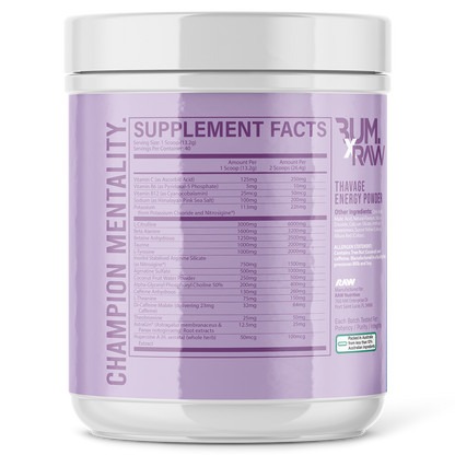 CBUM THAVAGE Pre-Workout by RAW