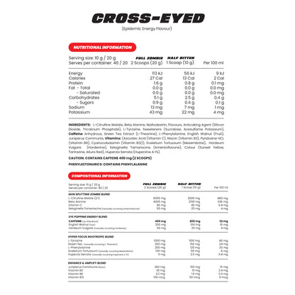 Zombie Labs Cross Eyed Pre-Workout