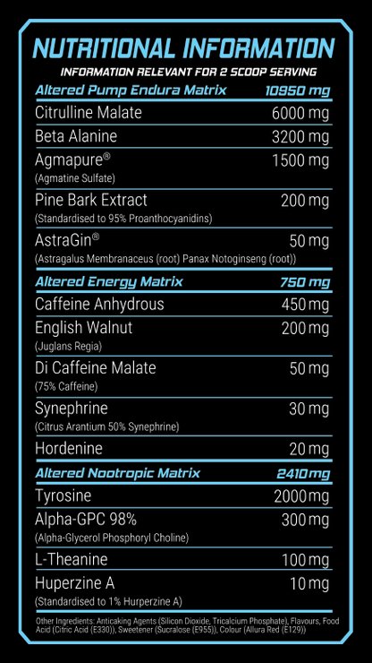 Altered Nutrition Altered State Pre Workout